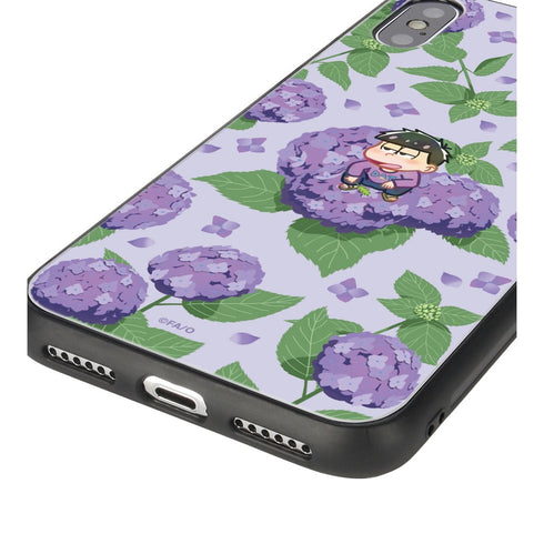 『おそ松さん』一松 Botania 角丸強化ガラスiPhoneケース